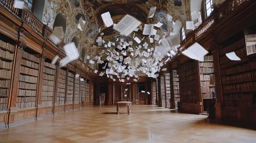Whimsical Library Scene