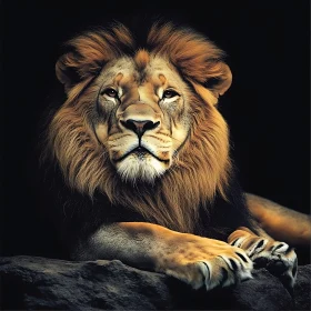 Lion with Golden Mane