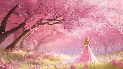 Blossom Serenade: A Pink Floral Fantasy