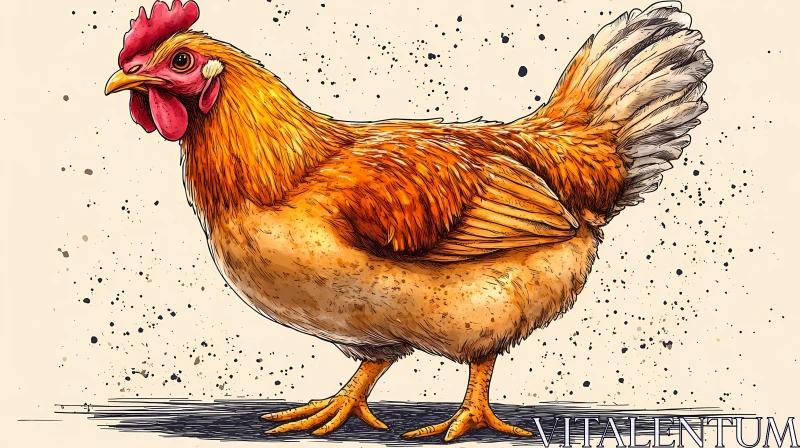Detailed Chicken Artwork