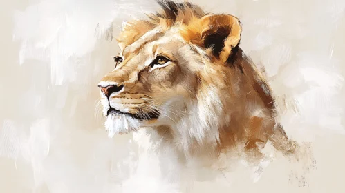 Lion Painting Art