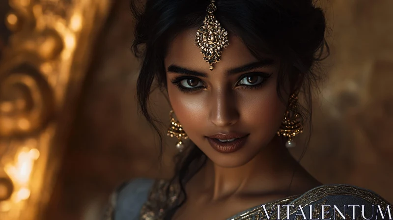 Golden Adornments Portrait
