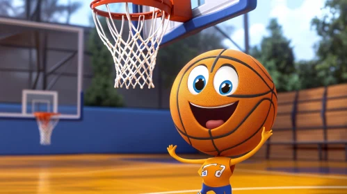 Animated Basketball Player Illustration
