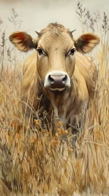 Peaceful Cow Portrait