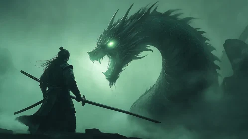 Warrior Facing the Dragon