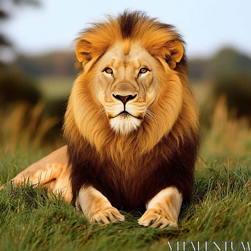 Lion in the Grass