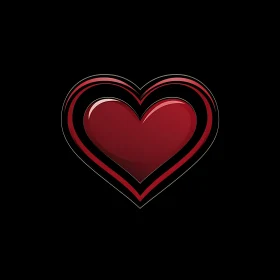 Stylized Love Heart Graphic