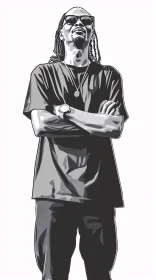 Stylized Portrait of Snoop Dogg
