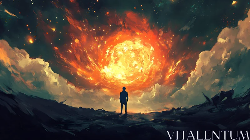 Silhouette Before the Solar Flare
