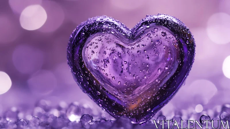 AI ART Heart of Glass: A Purple Dream