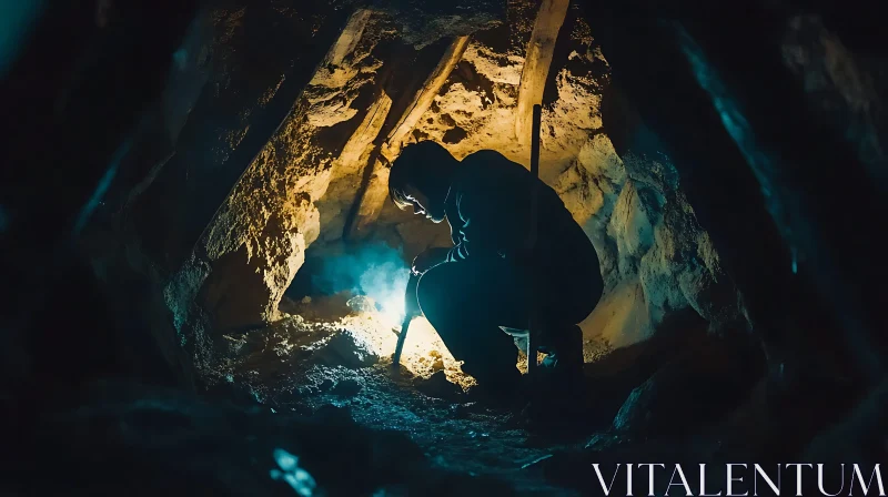 Crouching Figure in a Cave