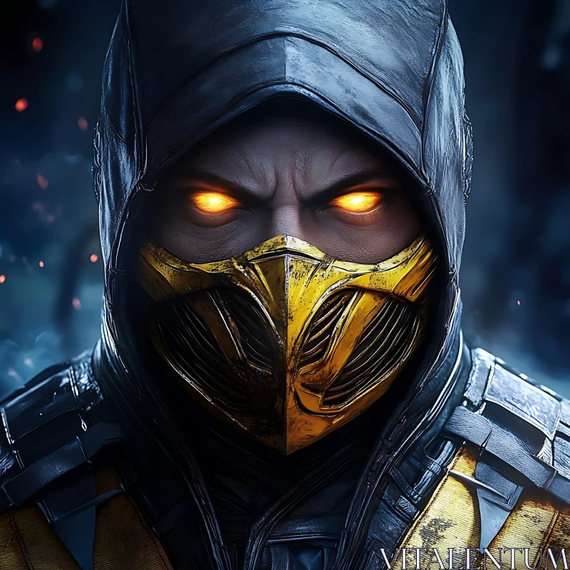 Masked Warrior Portrait