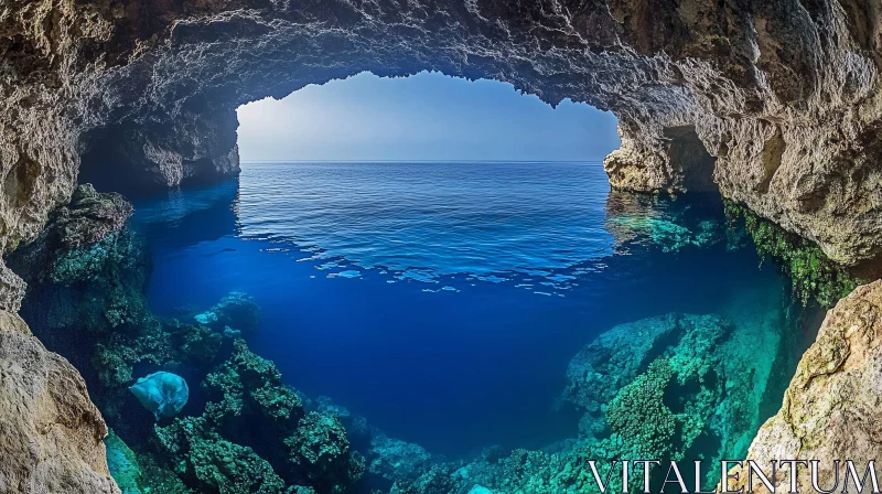Majestic Sea Cave with Crystal Clear Waters