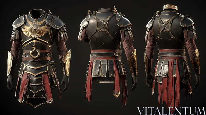 Detailed Armor Set for Fantasy Warrior AI Image