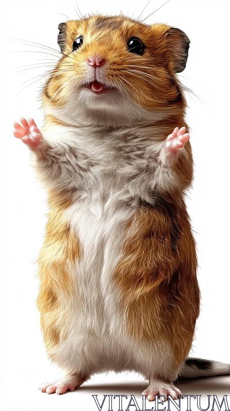 Charming Hamster Portrait AI Image