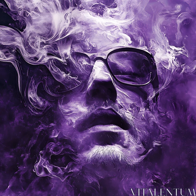 AI ART Ethereal Face in Smoky Ambiance