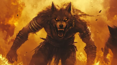 Angry Werewolf Illustration