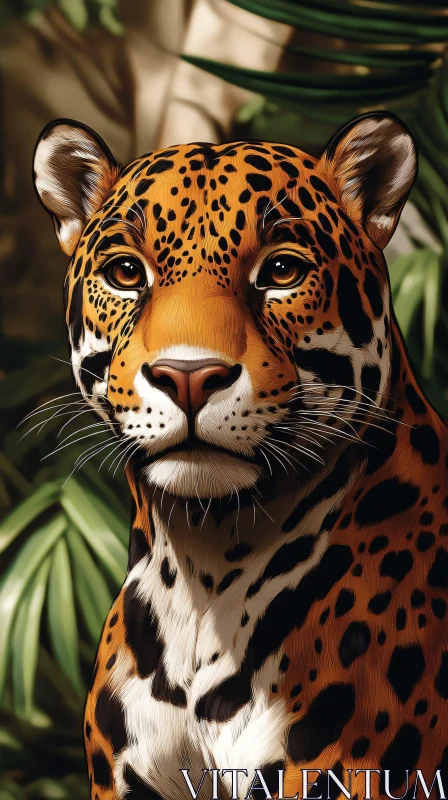 AI ART Wild Jaguar Portrait