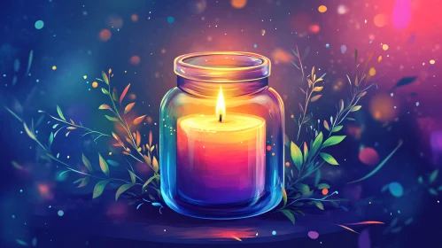 Candlelight Serenity in Glass Jar