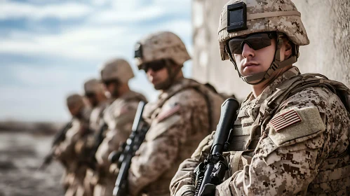 American Soldiers Standing Guard