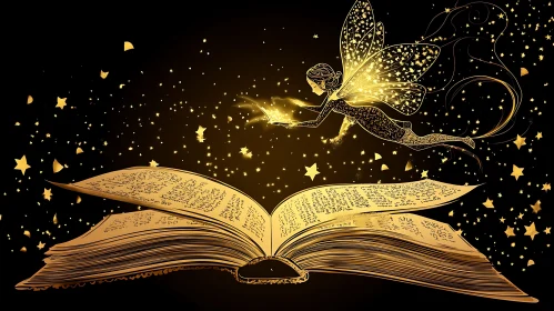 Fairy Reading a Book