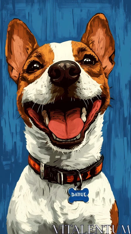 Joyful Pet Portrait Art AI Image