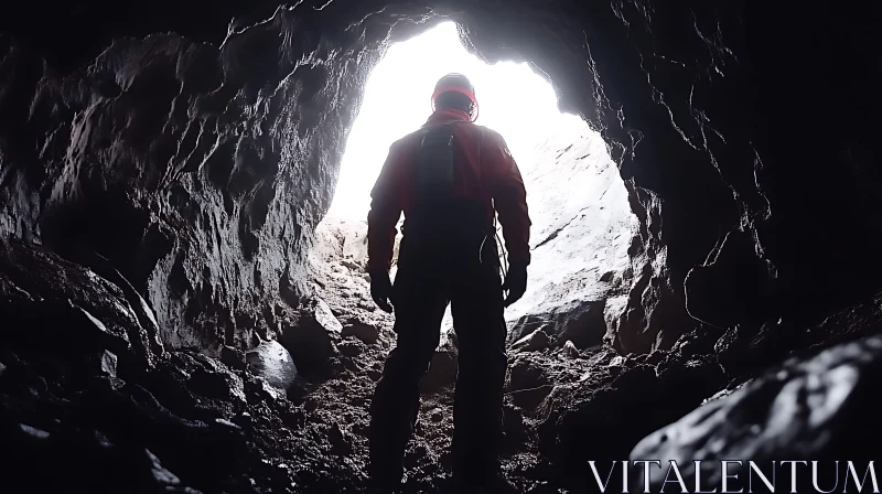 Cave Entrance Silhouette AI Image