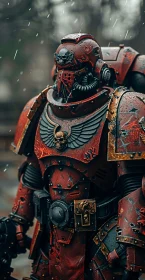 Armored Warrior in the Rain