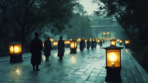 Night Walk with Lanterns