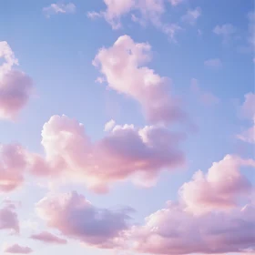 Pastel Cloudscape: A Tranquil Sky View