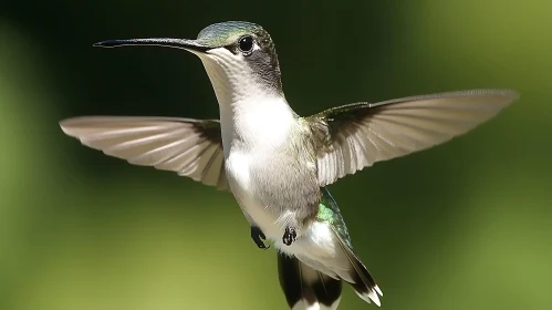 Delicate Hummingbird in Mid-Air