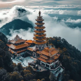 Pagoda on Mountain Peak