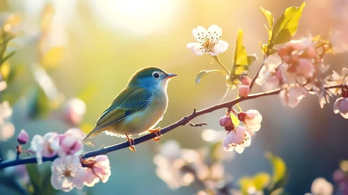 Spring Bird with Blossoms