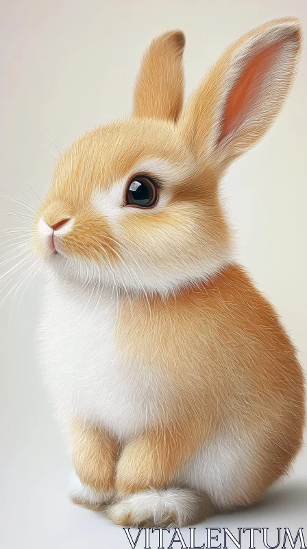 Charming Fluffy Bunny AI Image