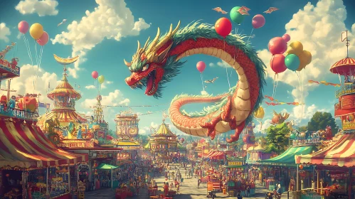 Fairground Dragon Balloon Ride