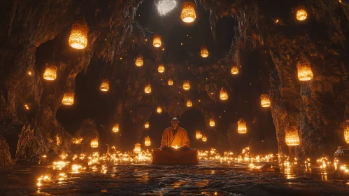 Cave Meditation with Lanterns