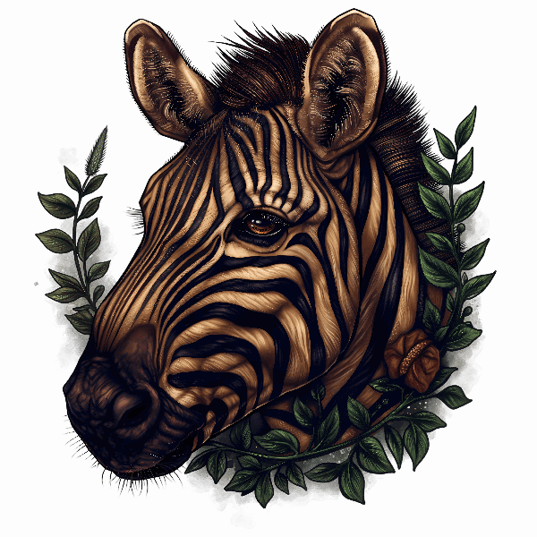 POD Design Zebra Art T-Shirt Design