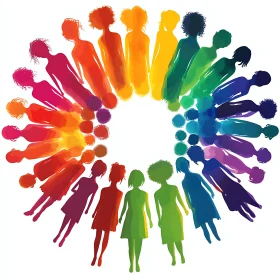 Colorful Circle of People - Diversity