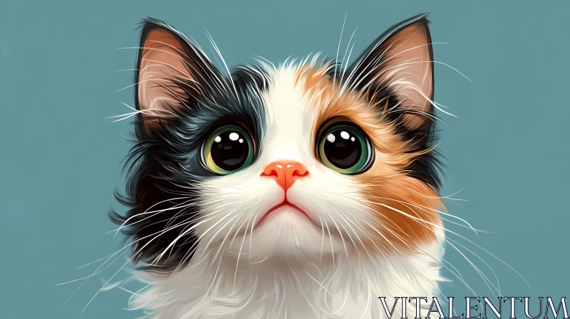 AI ART Charming Kitten Illustration