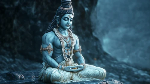 Tranquil Deity in Meditation Pose