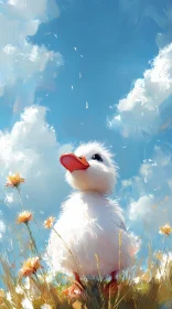 Charming Duckling and Blue Sky