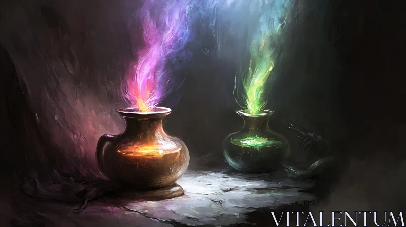 AI ART Enchanted Elixirs Still Life Artwork