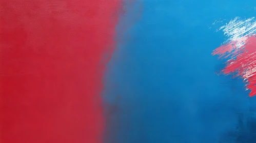 Red and Blue Color Block Art