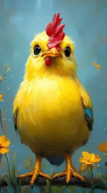 Chick-Rooster Hybrid Art