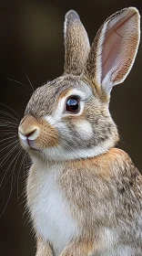 Adorable Bunny Portrait with Large Ears