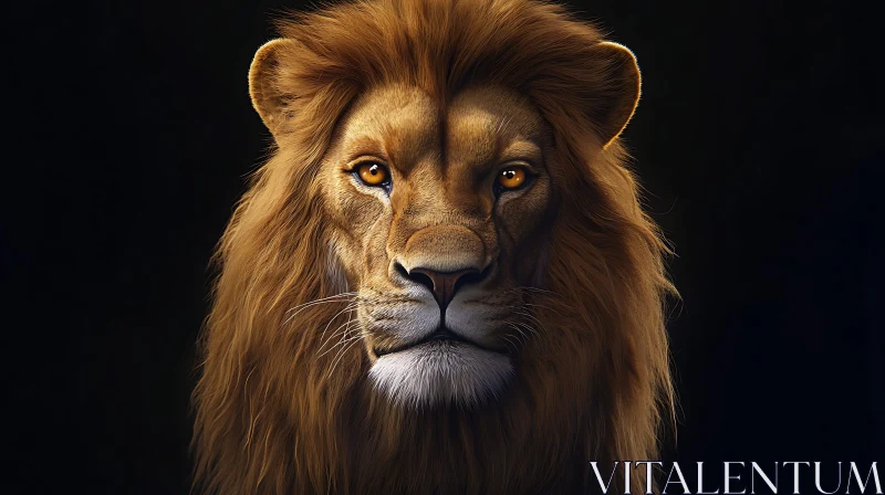 AI ART Lion Close-up