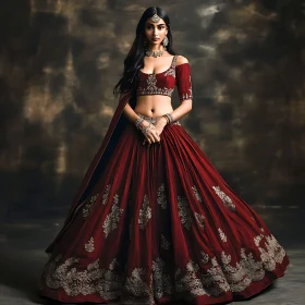 Portrait of Woman in Traditional Dress