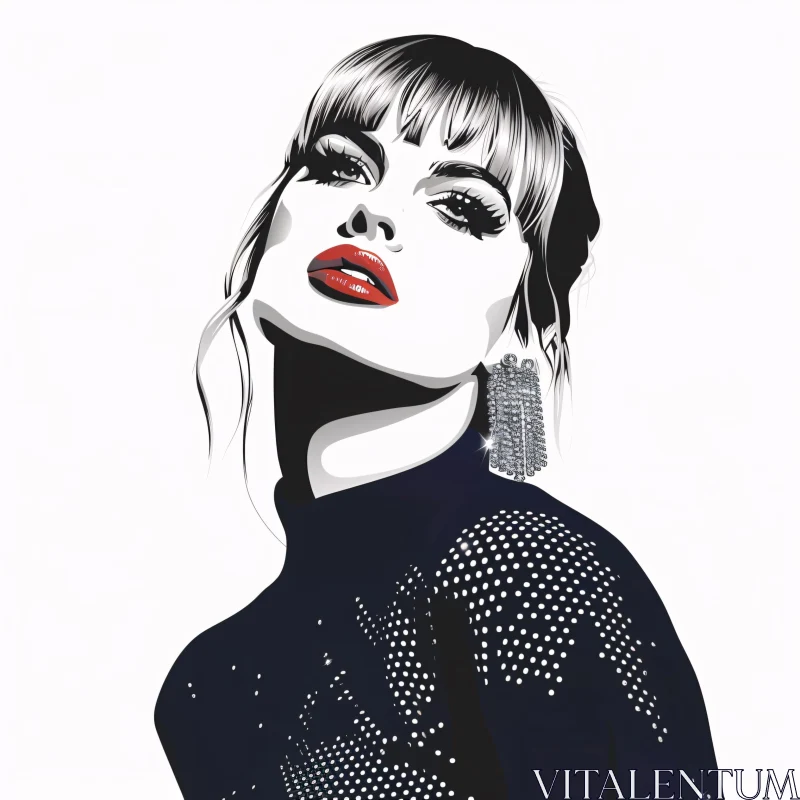 Taylor Swift Art Illustration AI Image