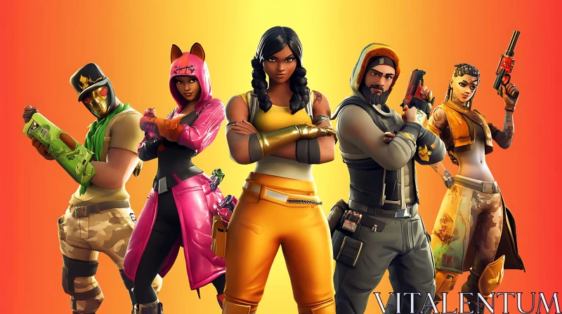 Fortnite Characters Grouped Together AI Image