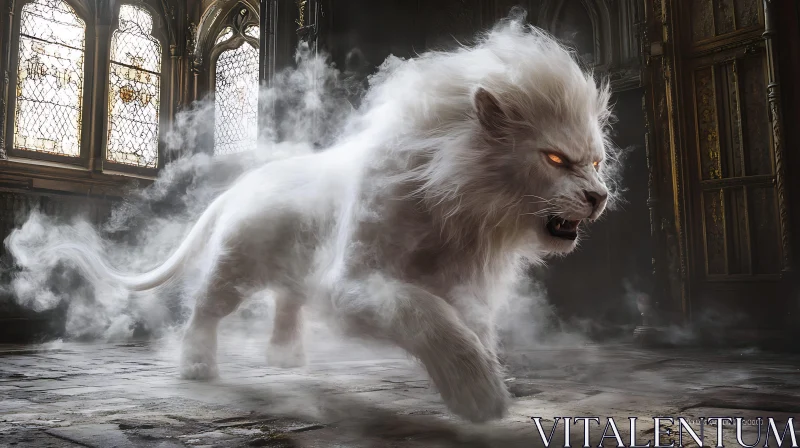 AI ART Spectral Lion Image